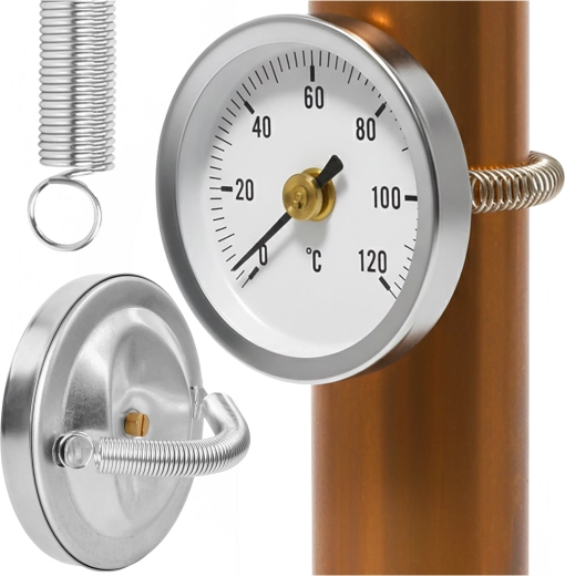 Bimetal kontakttermometer til rør Ruhhy 0–120 °C