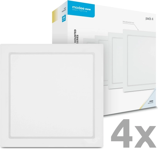 Modee firkantet LED-panel 24 W, 2640 lm, kold hvid