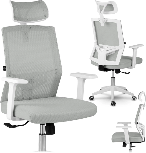 Ergonomisk kontorstol i mikromesh Sofotel Rotar, grå