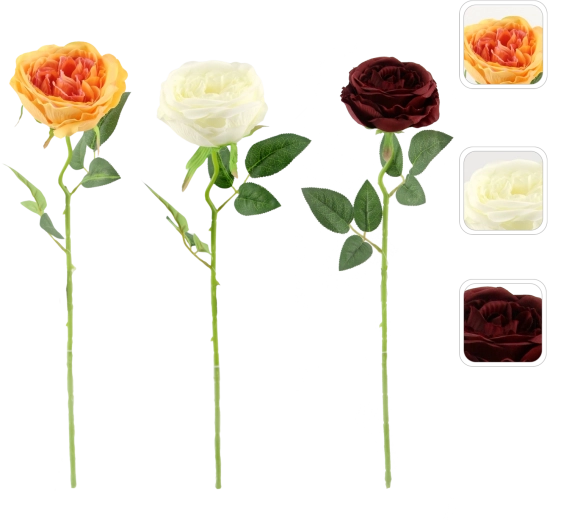 Kunstig rosenkvist 45 cm, farvemix (36 stk.)
