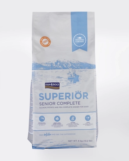 Tørfoder til små ældre hunde med laks og kartofler 6 kg