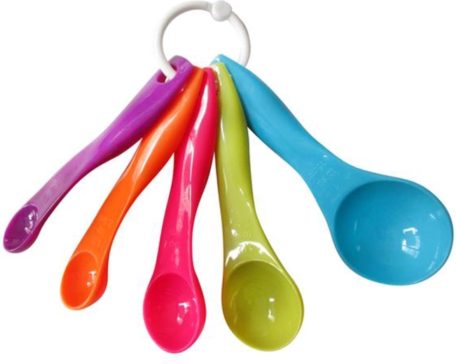 Sæt med plastmåleskeer TORO 5 stk.