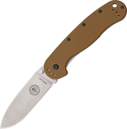 Esee Avispa Coyote Brown lomme-outdoorkniv 8,9 cm, stonewash, brun, FRN