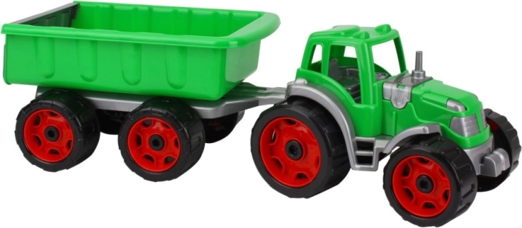 Plasttraktor med anhænger