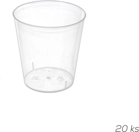 Plastiksnapseglas 30 ml transparente - 20 stk.