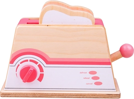 Træ toaster i rosa fra Bigjigs Toys