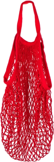 Net-indkøbspose PRETTY UP 35 × 35 cm med langt hank – rød