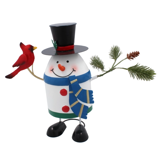 Metallisk julesnemand 14 × 12 × 20 cm