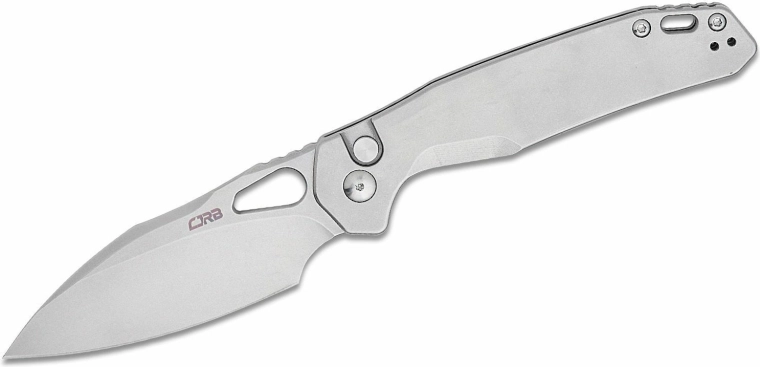 Foldekniv CJRB Frack 9,9 cm, stonewash, fuldmetal