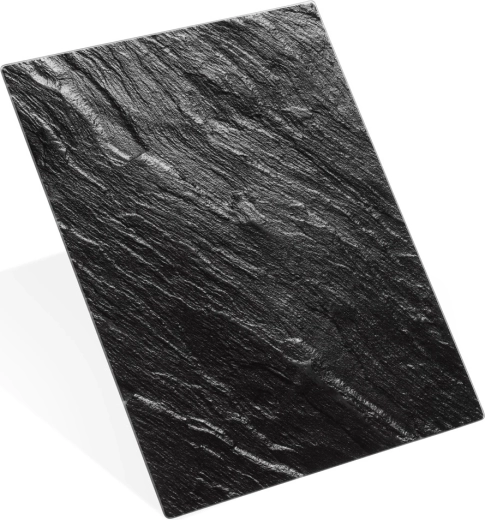 Vilde skærebræt i glas – sort marmor 40 × 30 cm