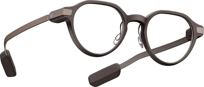 Even Realities G2A smarte AR-briller med gennemsigtige glas, brun