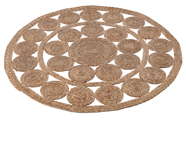 Rund gulvmåtte af søgræs 120 cm