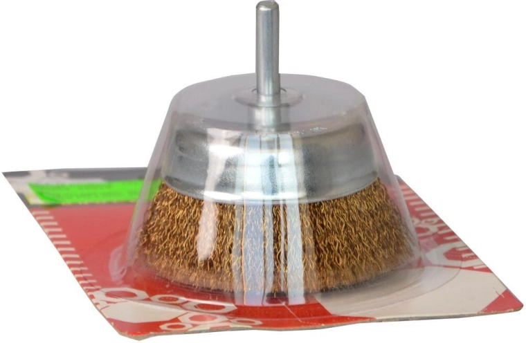 Kopbørste med bølget tråd 68 mm med skaft FESTA