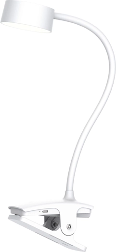 Solight LED genopladelig bordlampe med klemme 2 W, 210 lm, 3CCT, hvid