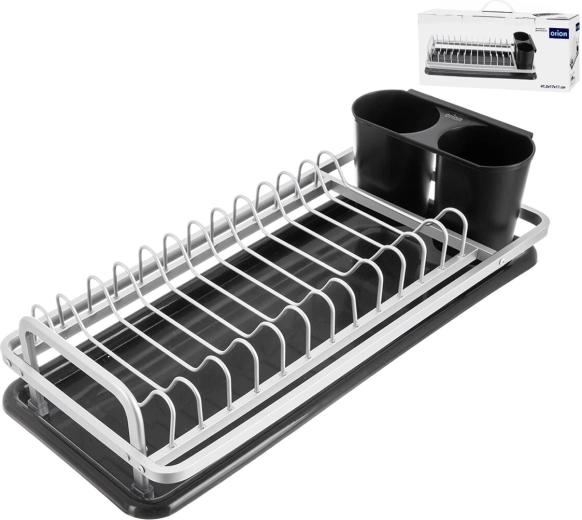 Deluxe opvaskestativ med bakke og bestikholder