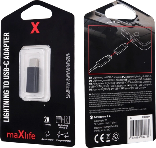 Maxlife adapter Lightning til USB‑C