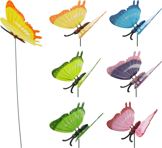 Havepind Sommerfugl 67 cm – mix af farver