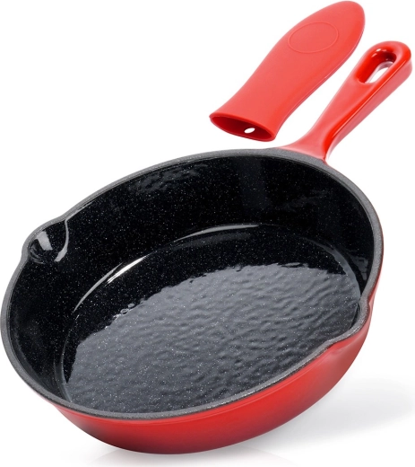 Støbejernspande med emalje og silikonehylster CAST ENAMEL 20 cm