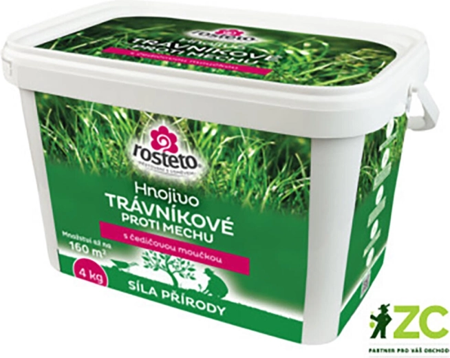 Gødning ROSTETO med basaltmel mod mos til græsplæne 4 kg