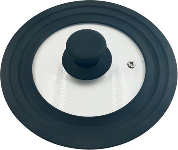 Universalt hærdet glaslåg med dampventil 16/18/20 cm