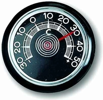 Lille analogt biltermometer TFA, sort