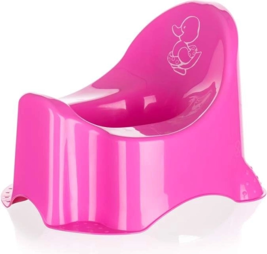 Rosa børnepotte med ænder-motiv