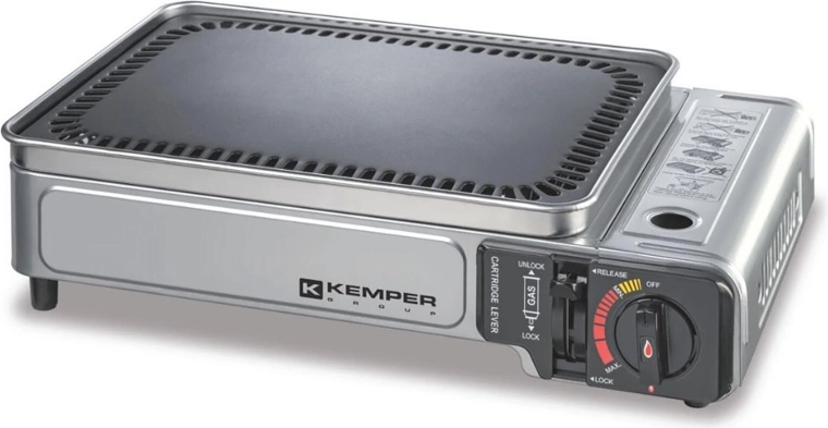 Bærbar gasgrill Smart til gaspatron med piezo-tænding - 1 stk.