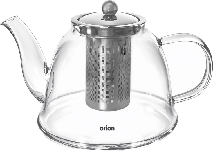 Glastekande i borosilikatglas med rustfrit filter 1,6 l