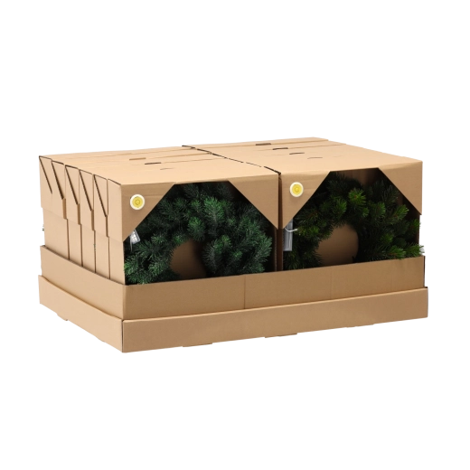 Julekrans af fyr 35 cm med LED-belysning