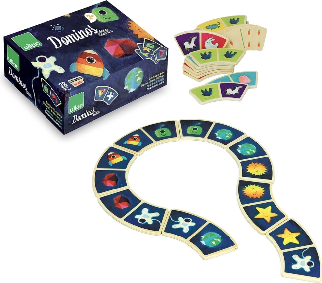 Rumdægge domino for børn