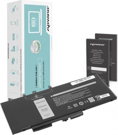 Movano-batteri til Dell Latitude 5280, 5480, 5490 og 5590 (GJKNX) 8500 mAh
