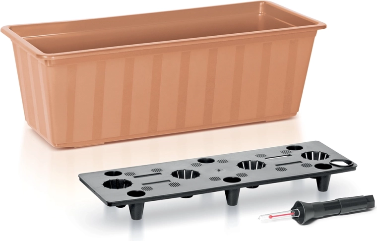 Selvvandende altankasse 60 cm terrakotta BALCONY CAN