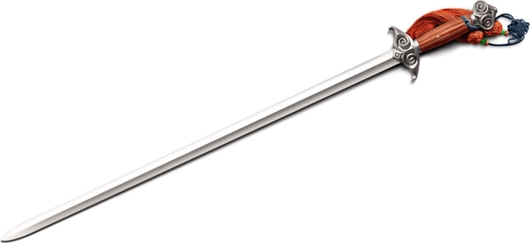 Cold Steel Chinese Leaf Gim kinesisk sværd 84,5 cm med palisanderhåndtag og træskede