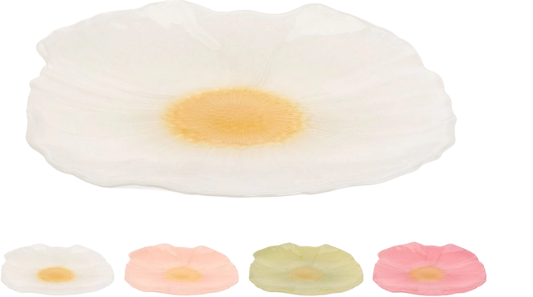 Glastallerken formet som en blomst 21 cm