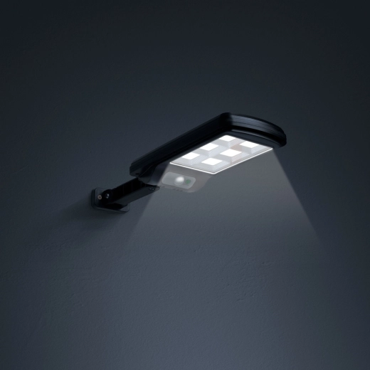 Solcellevæglampe med bevægelsessensor og 6 COB-LED'er