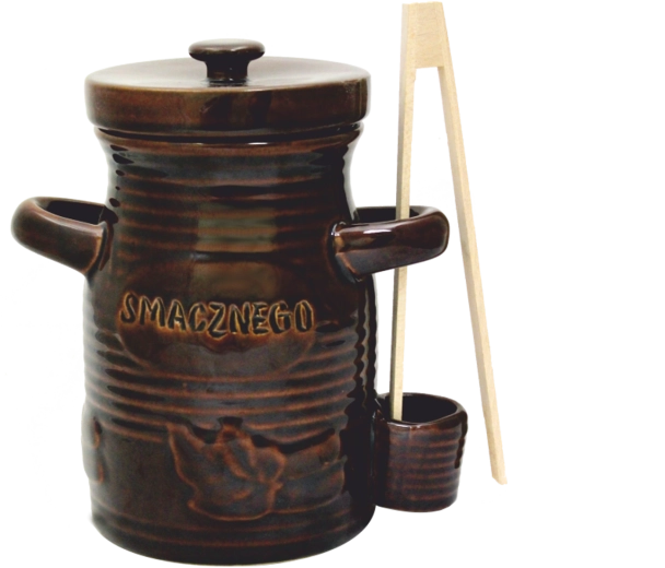 Keramisk fermenteringskrukke 3,5 l med låg og trætænger