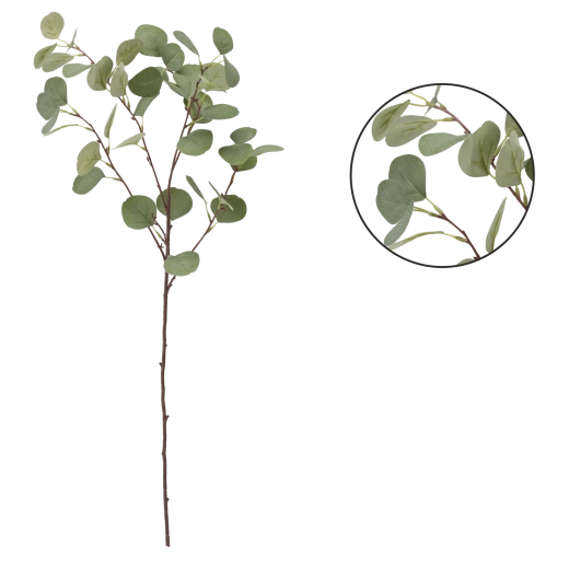 Kunstig gren med store grønne blade 90 cm