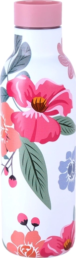 Rustfri termoflaske med stopventil Kitchisimo 480 ml rosa