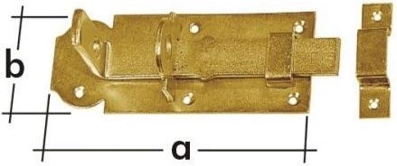 Låsebolt lige 140 × 55 × 5 mm, gulforzinket