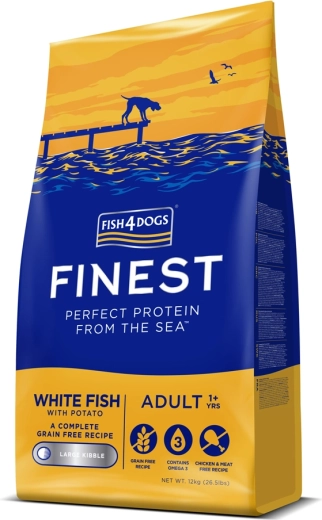 Fish4Dogs granulat til voksne hunde Finest hvid fisk med kartofler 12 kg