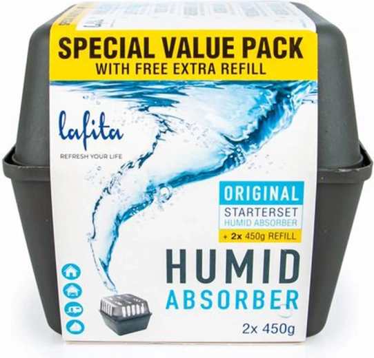 LAFITA fugtabsorber med 2×450 g refills