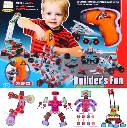 Mega konstruktør med boremaskine – byggesæt 280 dele