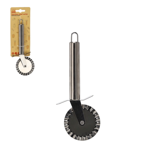 Rustfrit stål-dejrulle med bølget hjul