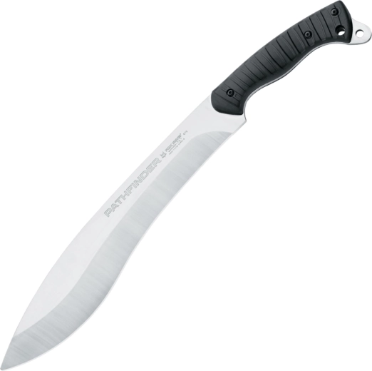 Udendørskniv FOX KNIVES Pathfinder 35 cm, sort, FRN + gummi, læderskede