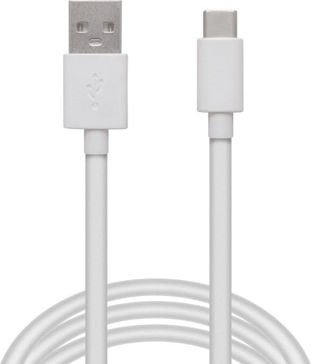USB-C-opladnings- og datakabel, hvidt, 1 m