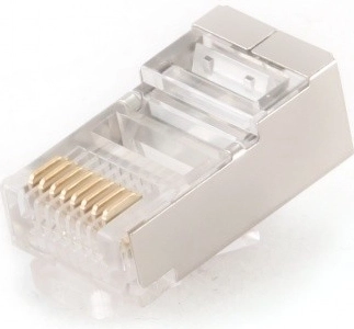 Afskærmet netværksstik RJ45 FTP kategori 5e - 100 stk.