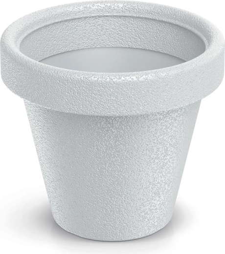 Hvid plastblomsterkrukke ORIGINA 39 cm