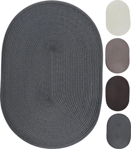 Oval bordskåner i plast 44,5 × 29,5 cm – farvemix