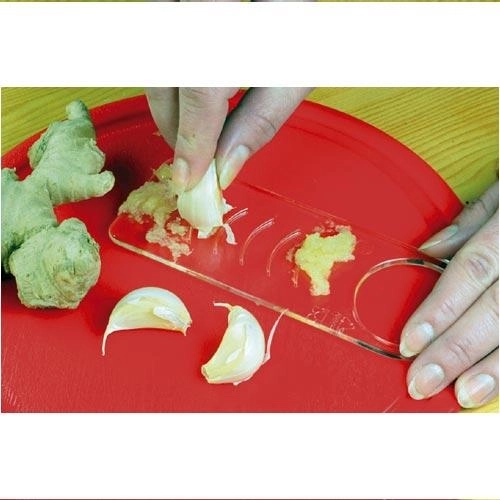 Dobbeltsidet hvidløgsrivejern 15 × 5,5 cm plast