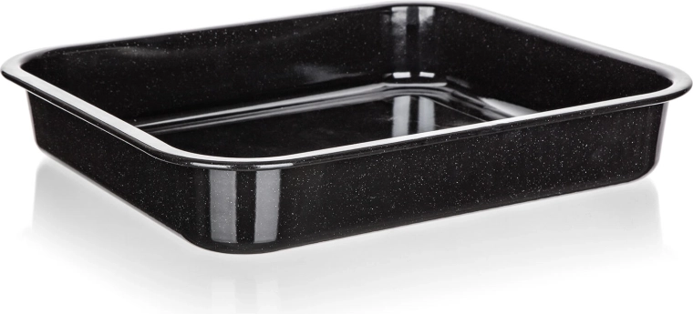 Emaljeret bradepande CULINARIA Black 41 × 37 × 7 cm